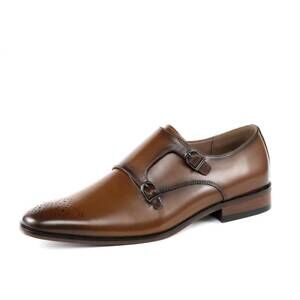 NEW AMALI men's willis leather dress shoes in cognac